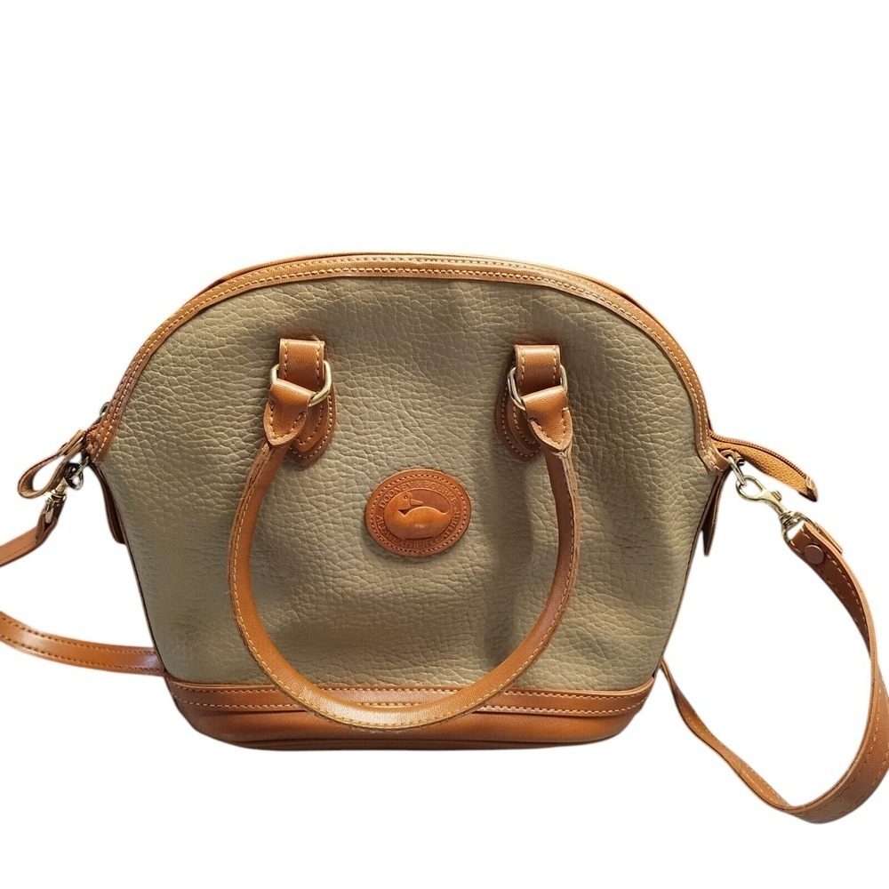 Dooney &‎ Bourke Shoulder Bag/Satchel Women Tan All Weather Leather Norfolk Case